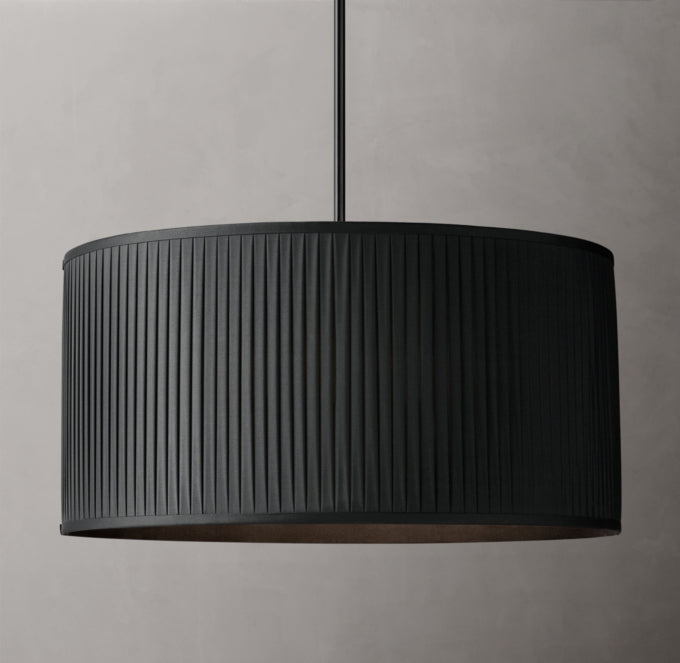 Reed Pleated Drum Pendant