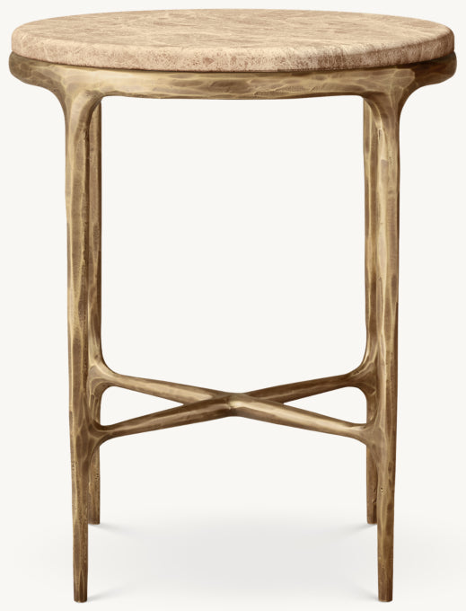 Thaddeus Marble Round Bedside Table