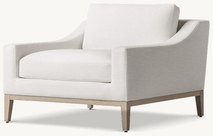 Italia Slope Arm Chair - Oak Base