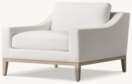 Italia Slope Arm Chair - Oak Base