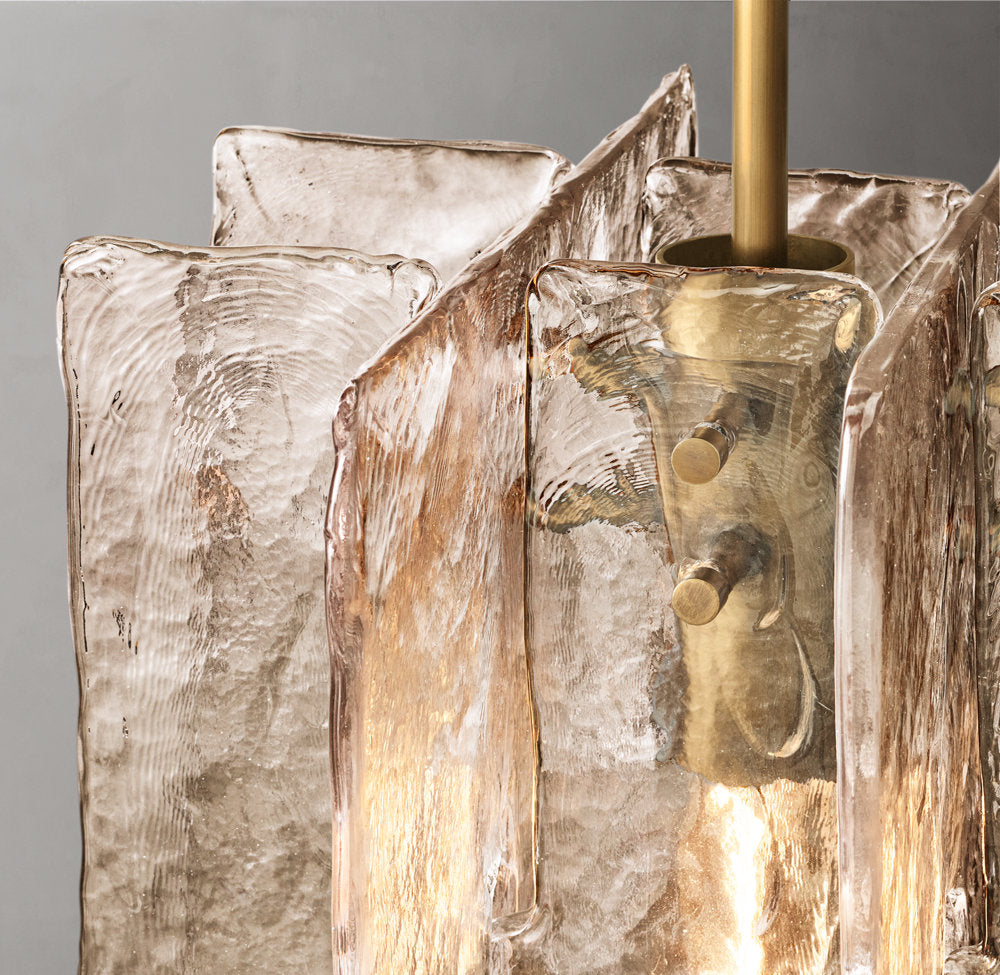 Lattice Smoke Glass Pendant