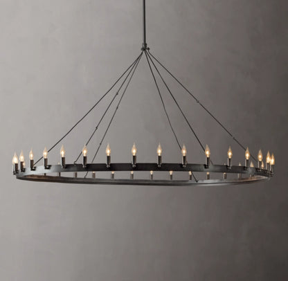 Camino Vintage Candelabra Round Chandelier 73"