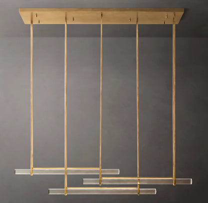 Audubon Crystal Triple Bar Linear Chandelier
