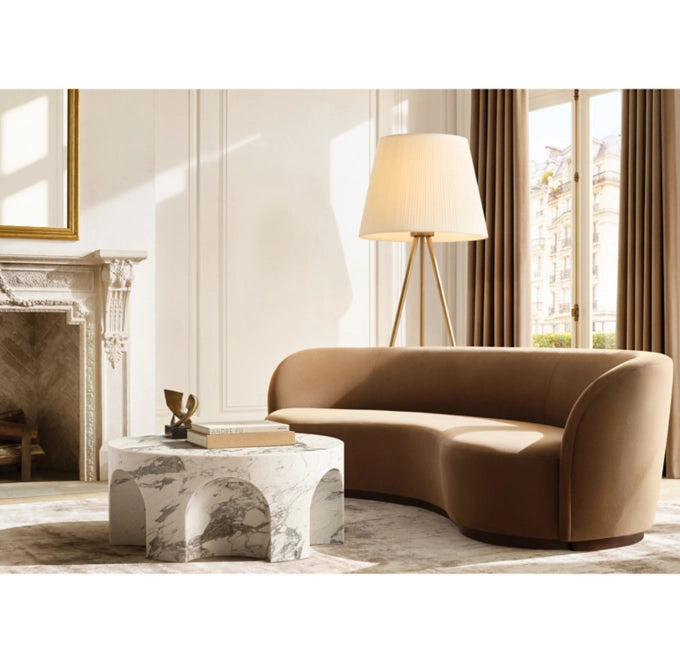 Volta Carved Round Coffee Table