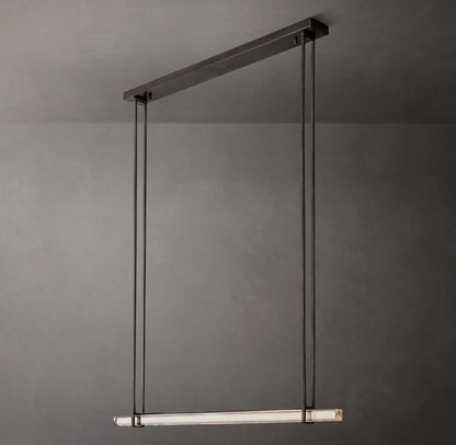 Audubon Crystal Single Bar Linear Chandelier 60"