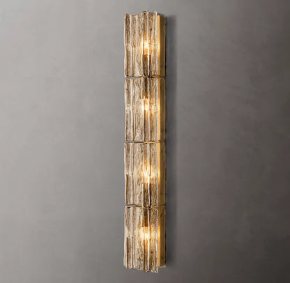 Lattice Smoke Glass Grand Sconce