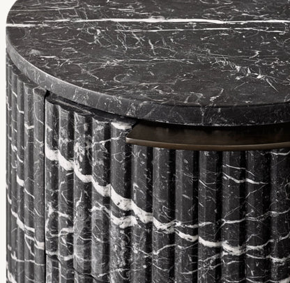 Byron Reeded Stone Closed Nightstand