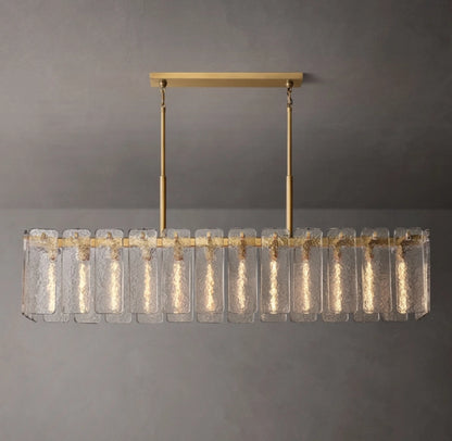 Calamette Glass Rectangular Chandelier 72"