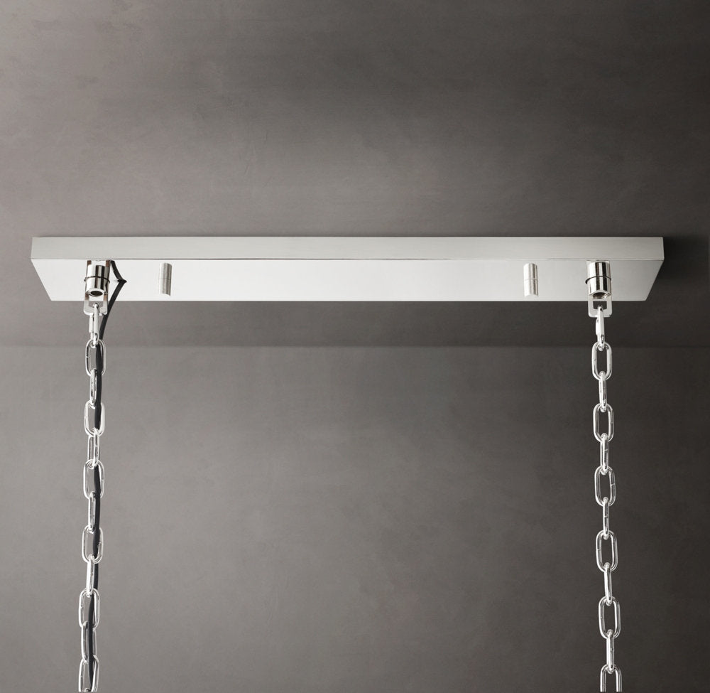 1920s Odeon Rectangular Chandelier 59"