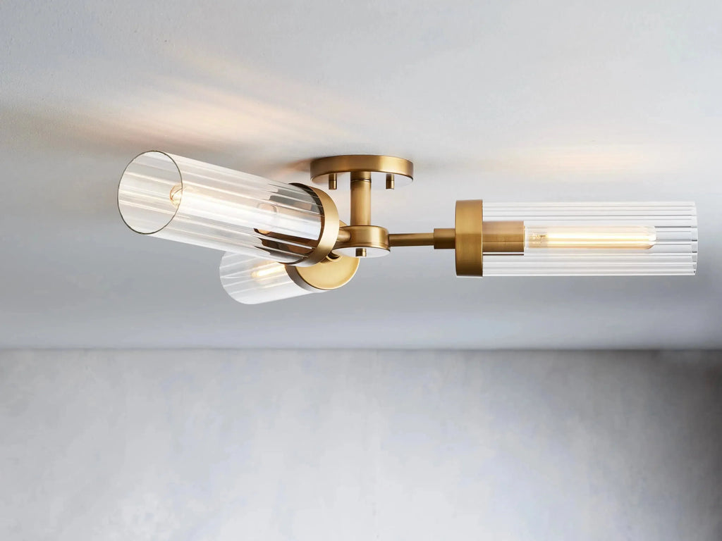 Andreas 3-Light Glass Flushmount