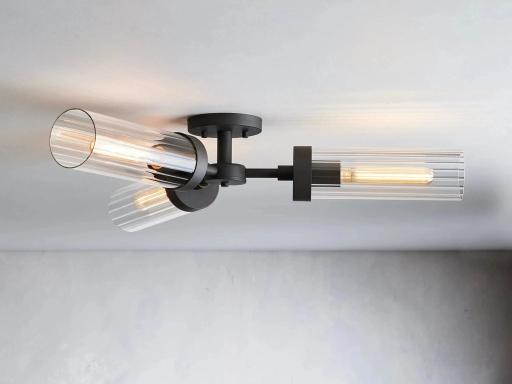 Andreas 3-Light Glass Flushmount
