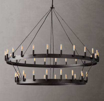 Camino Vintage Filament Two-Tier Chandelier 50"