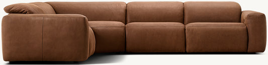 Blake Recliner Modular Leather 4-Piece L-Sectional