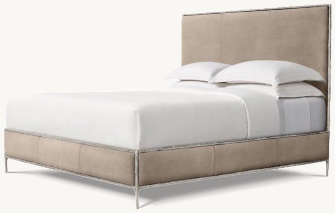 Thaddeus Leather Panel Bed