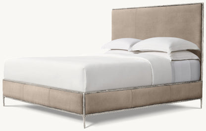 Thaddeus Leather Panel Bed