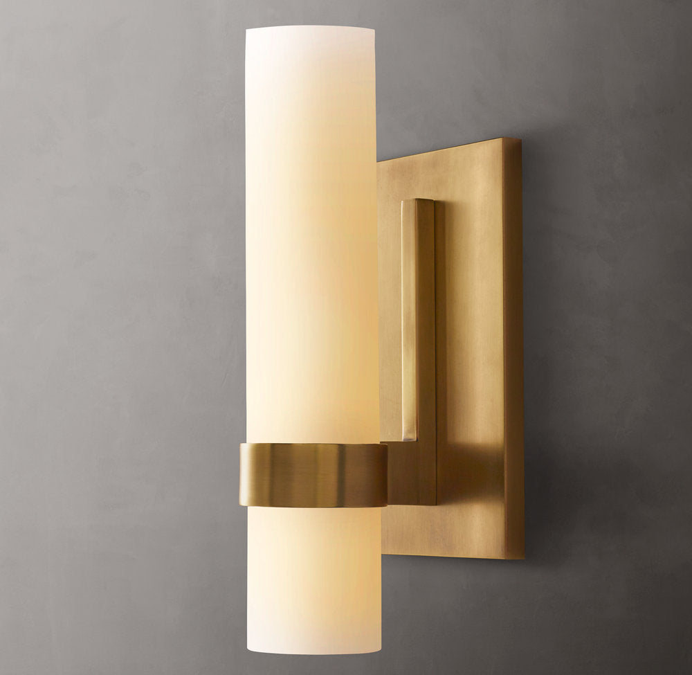 Ravelle Milk Glass Sconce 12"