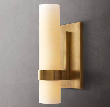 Ravelle Milk Glass Sconce 12"