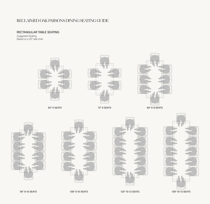 Reclaimed Rustic Oak Parsons Dining Table