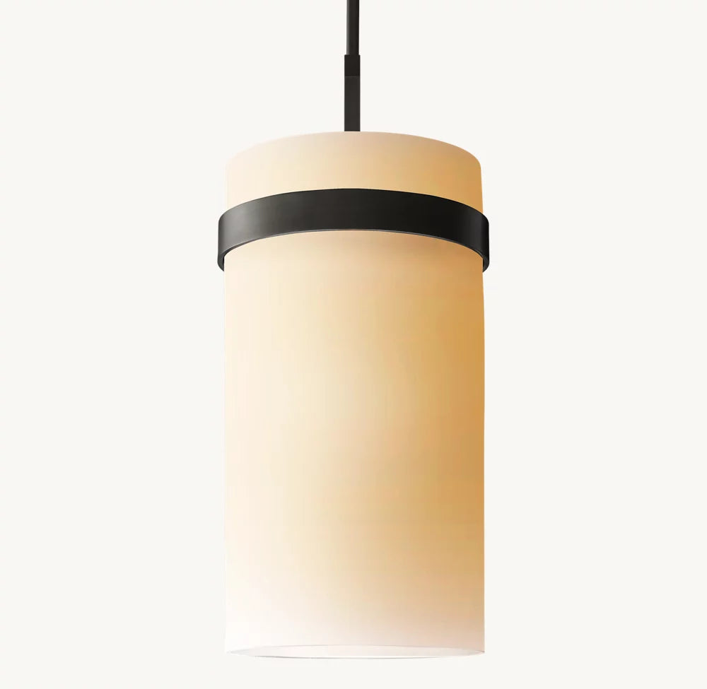 Ravelle Milk Glass Pendant 10"