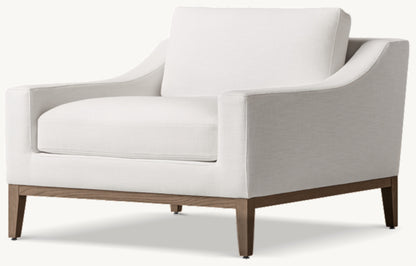 Italia Slope Arm Chair - Oak Base