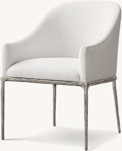 Thaddeus Slope Fabric Dining Armchair