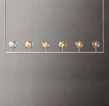 Boule De Cristal Smoke Glass Linear Chandelier 60"