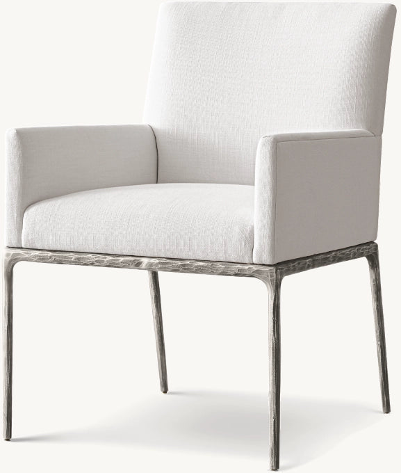 Thaddeus Track Fabric Dining Armchair
