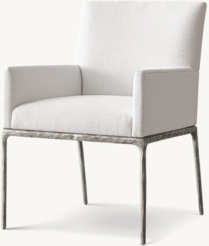 Thaddeus Track Fabric Dining Armchair