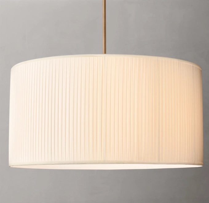 Reed Pleated Drum Pendant