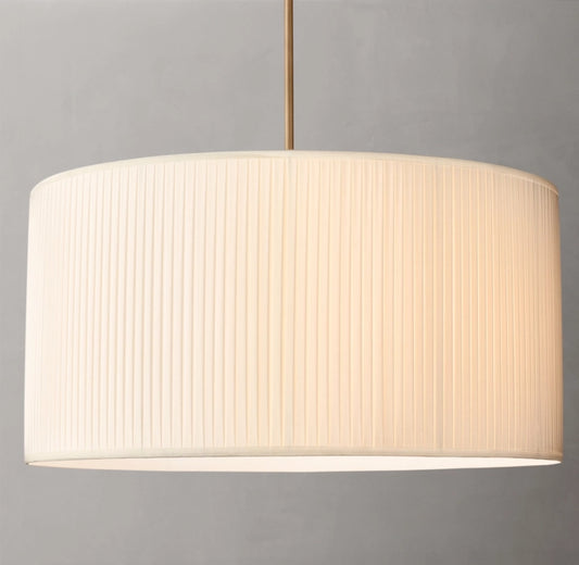 Reed Pleated Drum Pendant