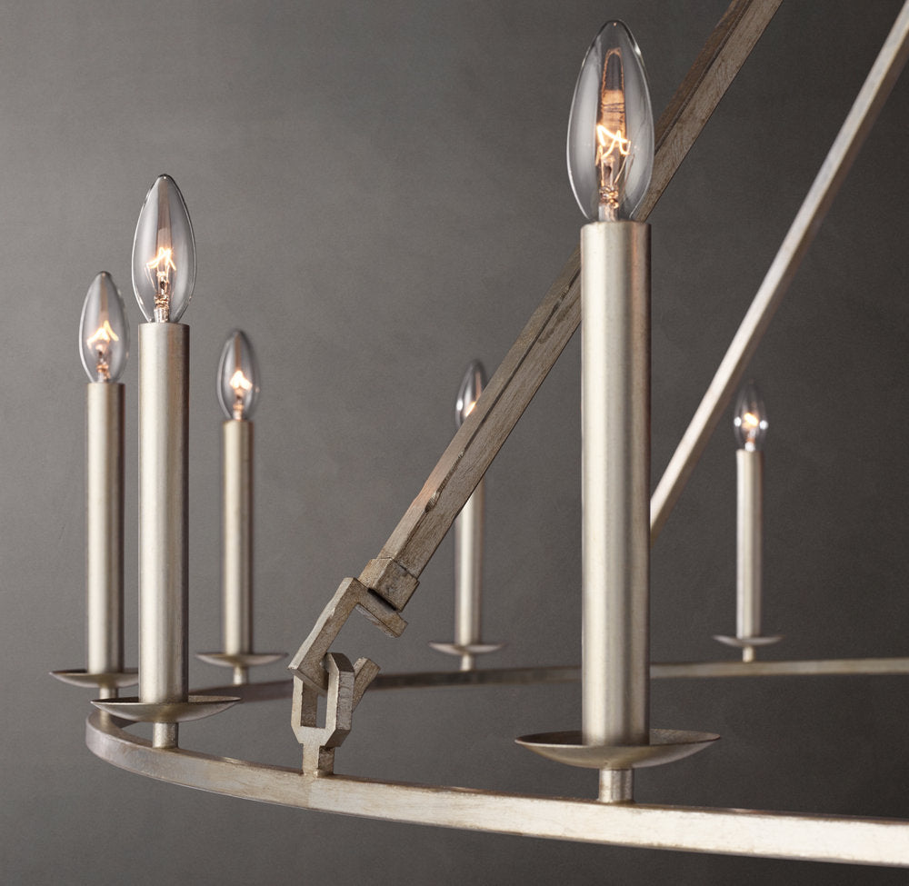 19TH C. ENGLISH OPENWORK ROUND CHANDELIER 72"