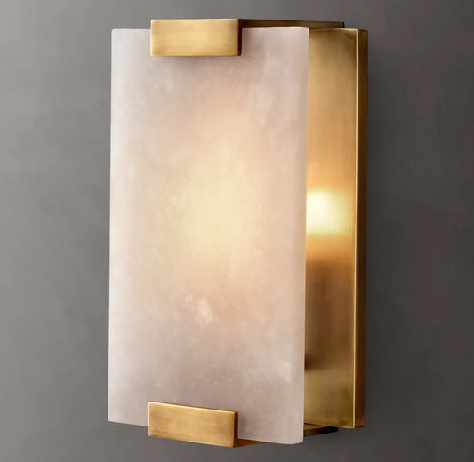 Hand-Carved Alabaster Sconce