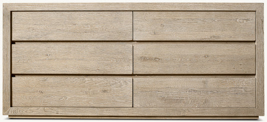 Drifted Reclaimed Oak 6-Drawer Dresser