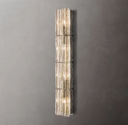 Lattice Clear Glass Grand Sconce