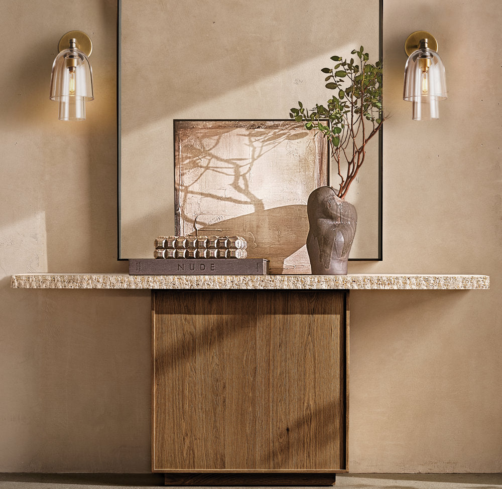 Blom Clear Glass Flute Sconce