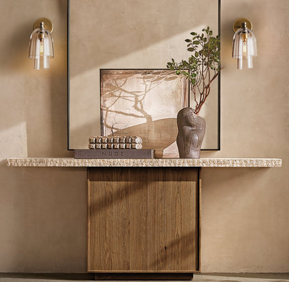 Blom Clear Glass Flute Sconce