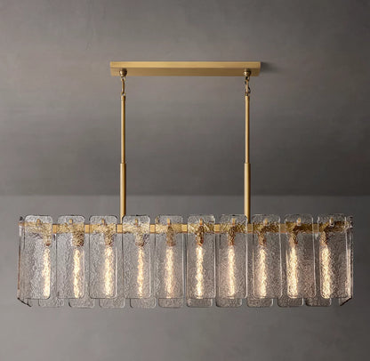 Calamette Glass Rectangular Chandelier 60"