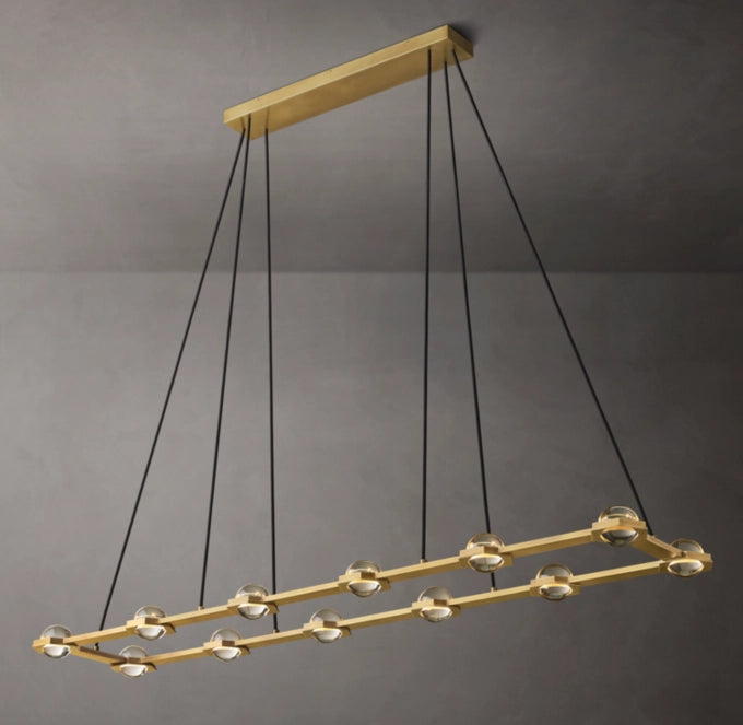Éclatant Rectangular Chandelier 72"