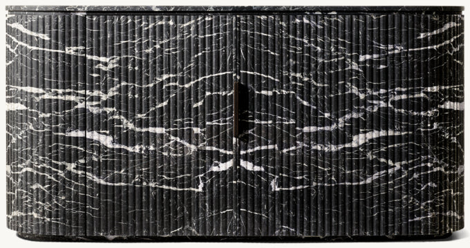 Byron Reeded Stone Double-door Sideboard