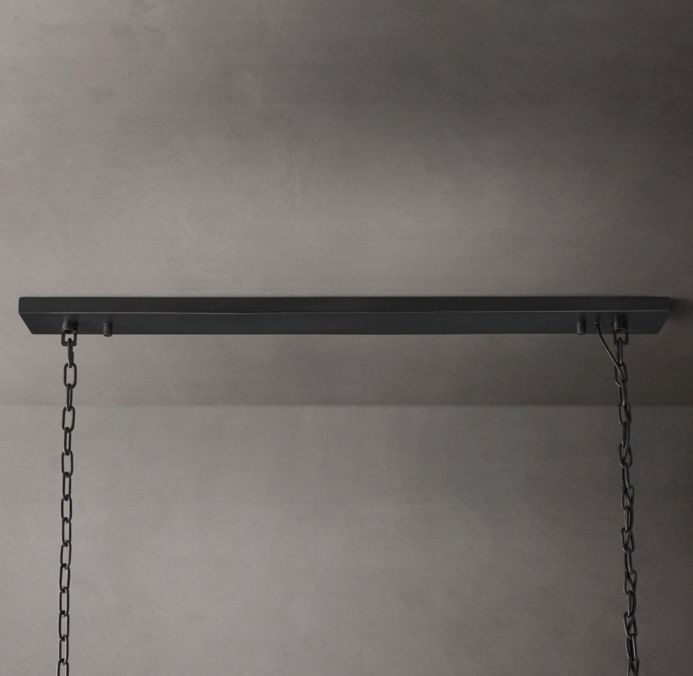 1920s Odeon Rectangular Chandelier 72"