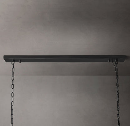 1920s Odeon Rectangular Chandelier 72"