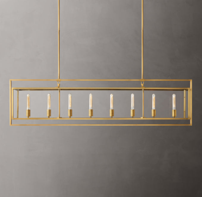 Beckman Rectangular Chandelier 72"