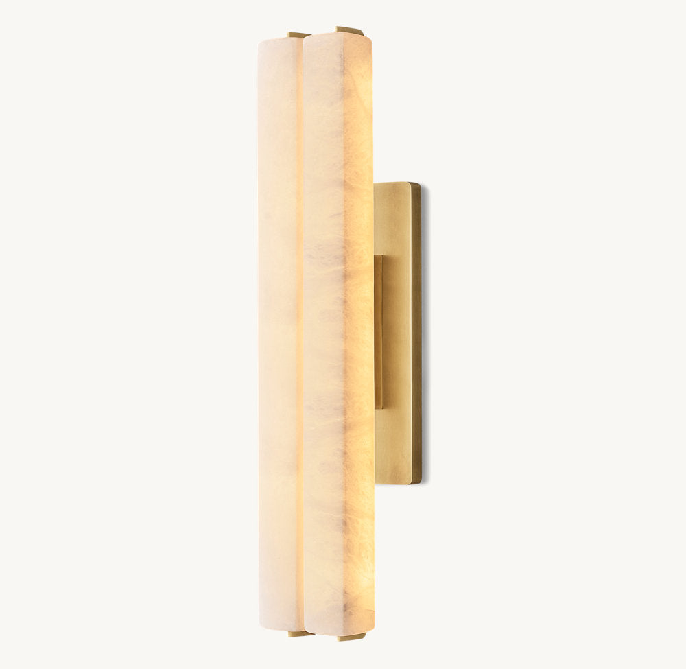 Audubon Alabaster Double Sconce