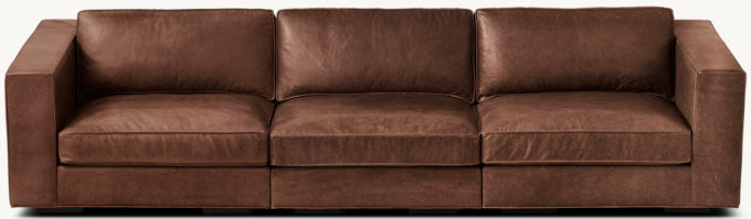 Maddox Modular Leather 3-Piece Sofa