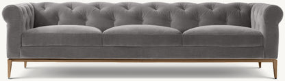 Italia Chesterfield 3-Cushion Sofa - Metal Base
