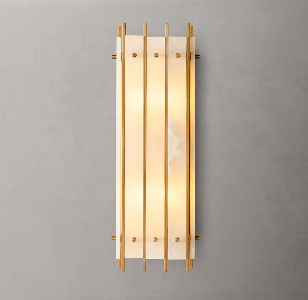 San Marco Alabaster Grand Rectangular Sconce