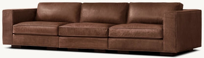 Maddox Modular Leather 3-Piece Sofa