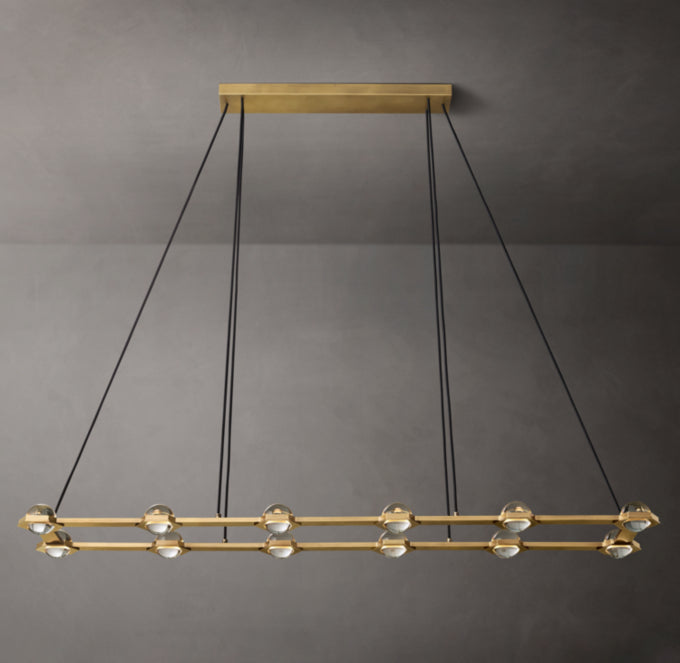Éclatant Rectangular Chandelier 72"