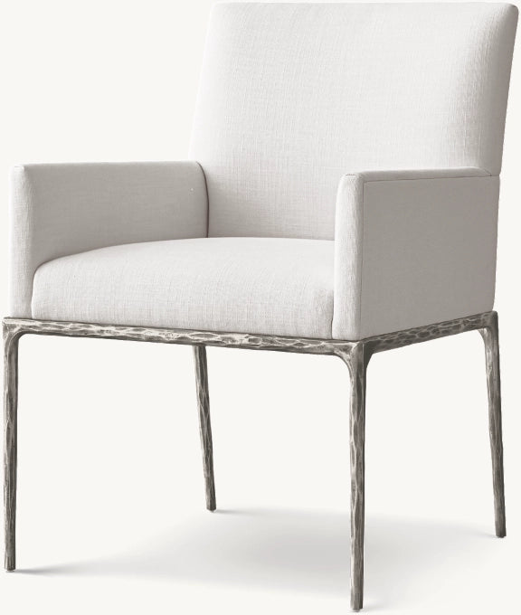 Thaddeus Track Fabric Dining Armchair
