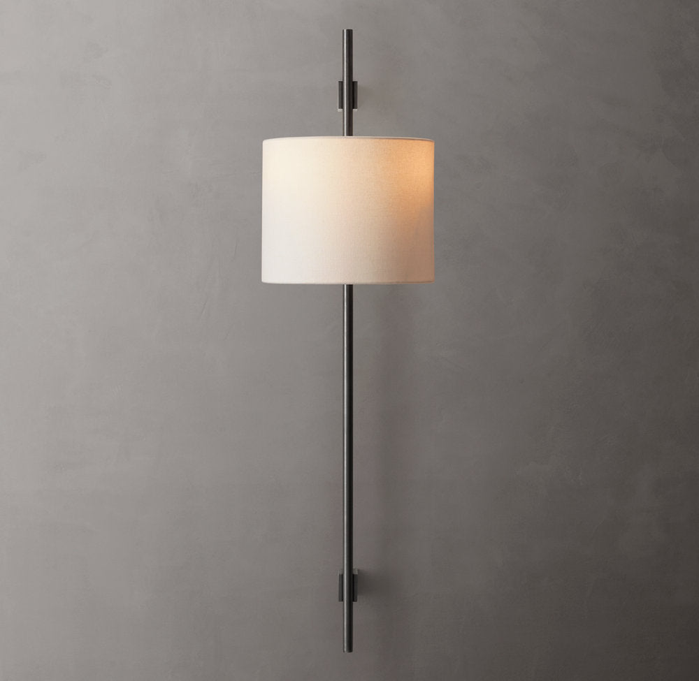 Vela Round Bar Sconce - Round Shade